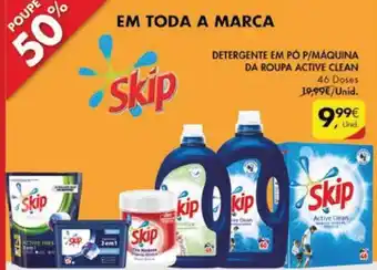 Pingo Doce Detergente em Pó P/Máquina da Roupa Active Clean 46 Doses promoção