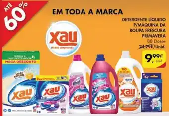 Pingo Doce Xau Detergente Líquido P/Máquina da Roupa Frescura Primavera 88 Doses promoção