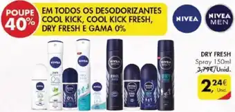 Pingo Doce Nivea Dry Fresh Spray 150ml promoção