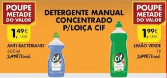 Pingo Doce Cif Anti-Bacteriano 600ml promoção