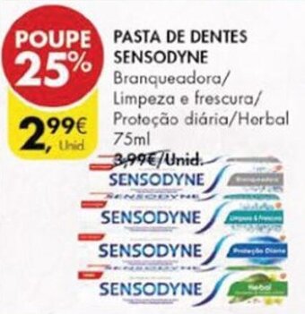 Pingo Doce Pasta de Dentes Sensodyne 75ml promoção