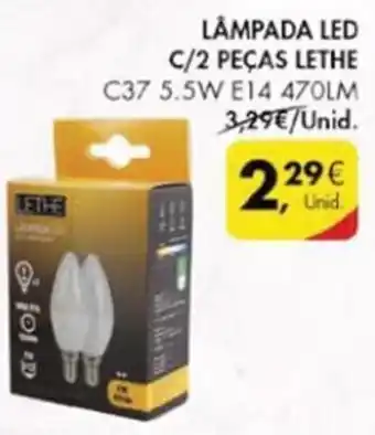 Pingo Doce Lâmpada LED Lethe c/2 peças 5.5w promoção