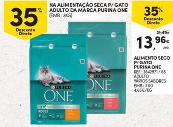 Continente Alimento Seco p/Gato Purina One 3kg promoção