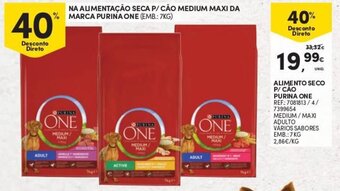 Continente Alimento Seco p/Cáo Purina One 7kg promoção