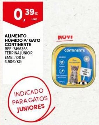 Continente Alimento Húmido p/Gato Continente 100g promoção