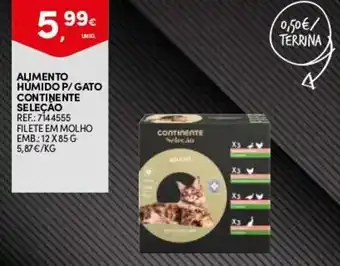 Continente Alimento Húmido p/Gato Continente 12 x 85g promoção