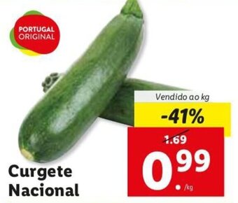 Lidl Curgete Nacional promoção
