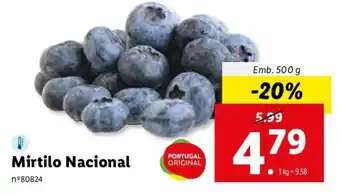 Lidl Mirtilo Nacional 500g promoção