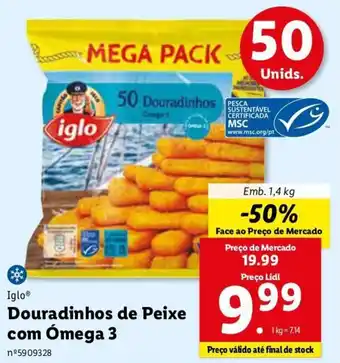 Lidl Iglo Douradinhos de Peixe com Ómega 3 1,4kg promoção