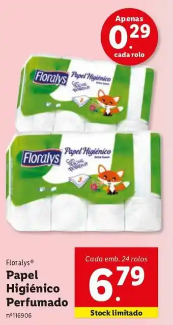 Lidl Floralys Papel Higiénico Perfumado 24 rolos promoção