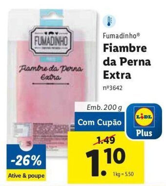 Lidl Fumadinho Fiambre da Perna Extra 200g promoção