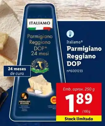 Lidl Italiamo Parmigiano Reggiano DOP 250g promoção