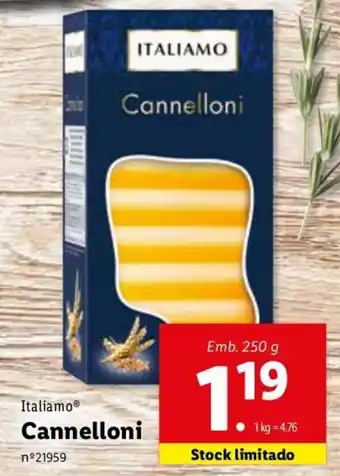 Lidl Italiamo Cannelloni 250g promoção