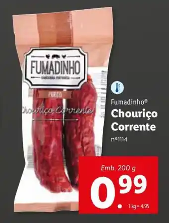 Lidl Fumadinho Chouriço Corrente 200g promoção