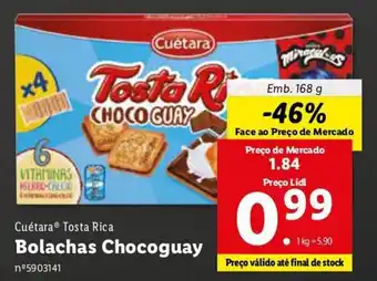 Lidl Cuétara Tosta Bolachas Chocoguay 168g promoção
