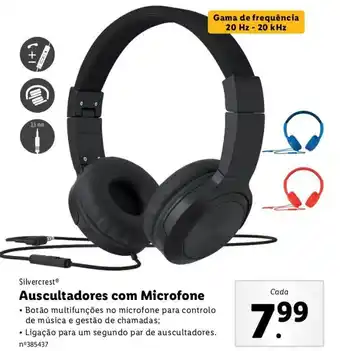 Lidl Silvercrest Auscultadores com Microfone promoção