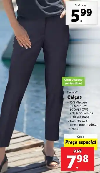 Lidl Esmara Calças 36 ao 46 promoção