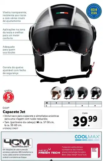 Crivit Capacete Jet 59-60cm