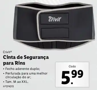 Lidl Crivit Cinta de Segurança para Rins M ao XXL promoção