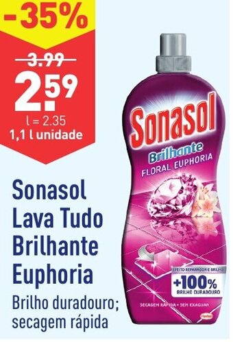 ALDI Sonasol Lava Tudo Brilhante Euphoria 1,1L promoção