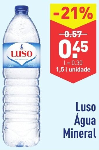 ALDI Luso Água Mineral 1,5L promoção