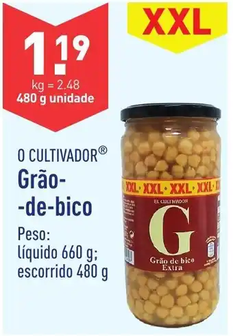 O Cultivador Grão-de-bico Líquido 660g/ Escorrido 480g