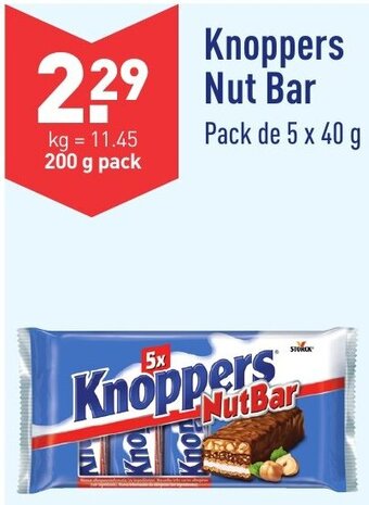 Knoppers Nut Bar Pack de 5 x 40g