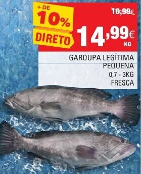 Continente Garoupa Legítima Pequena 0,7-3kg promoção