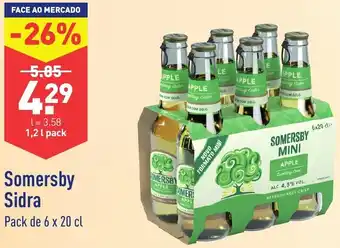 ALDI Somersby Sidra Pack de 6 x 20cl promoção