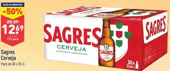 ALDI Sagres Cerveja Pack de 30 x 25cl promoção