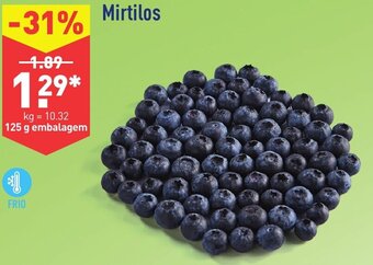 ALDI Mirtilos 125g promoção
