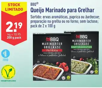 ALDI BBQ Queijo Marinado para Grelhar 2 x 100g promoção