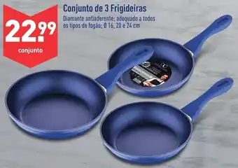 ALDI Conjunto de 3 Frigideiras ø 16, 20 e 24cm promoção