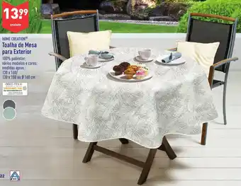 ALDI Home Creation Toalha de Mesa para Exterior 130/160/130 x 180 ou ø 160cm promoção