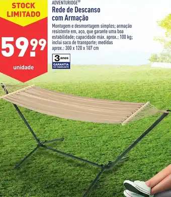 Adventuridge Rede de Descanso com Armação 300 x 170 x 107cm