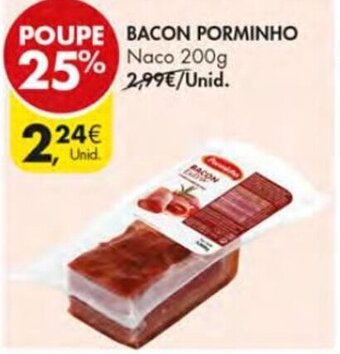 Pingo Doce Bacon Porminho 200g promoção