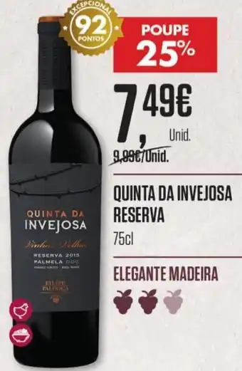 Pingo Doce Quinta da Invejosa Reserva 75cl promoção