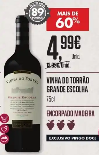 Pingo Doce Vinha do Torrão Grande Escolha 75cl promoção