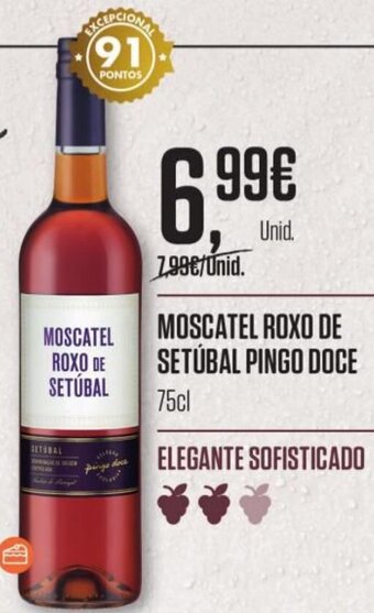 Pingo Doce Moscatel Roxo de Setúbal Pingo Doce 75cl promoção