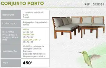 Continente Conjunto Porto Mesa 60 x 60 x 38cm/ Poltrona 68 x 76 x 60cm/ Cadeira Canto 68 x 76 x 60cm promoção