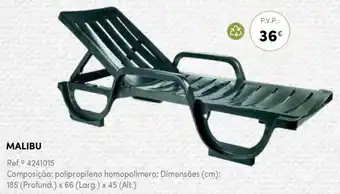 Continente Malibu 185 x 66 x 45cm promoção