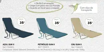 Continente Azul Sun II/ Petróleo Sun II/ Cru Sun II 182 x 56 x 24cm 100kg promoção