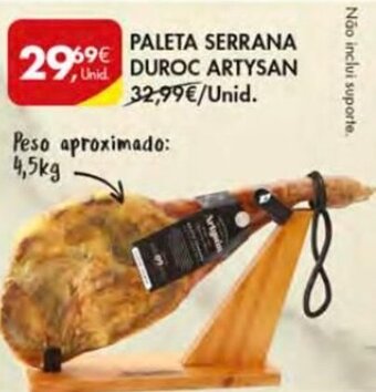 Pingo Doce Paleta Serrana Duroc Artysan 4,5kg promoção