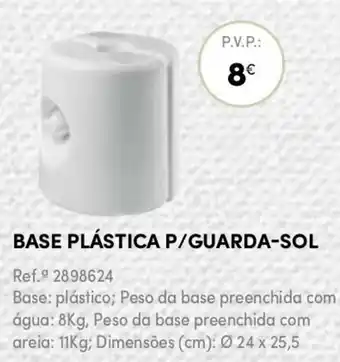 Continente Base Plástica P/Guada-Sol ø 24 x 25,5 promoção