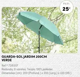 Continente Guarda-Sol Jardim 200cm Verde 200 x 200 x 220cm promoção