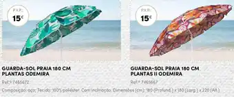 Guarda-Sol Praia 180cm Plantas Odemira/ Guarda-Sol 180cm Plantas II Odemira