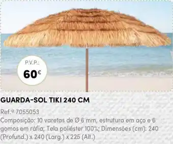 Continente Guarda-Sol Tiki 240cm promoção