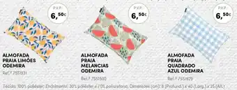 Continente Almofada Praia Limões Odemira/ Almofada Praia Melancias Odemira/ Almofada Praia Quadrado Azul Odemira 8 x 40 x 25cm promoção
