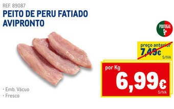 Makro Peito de Peru Fatiado Avipronto promoção
