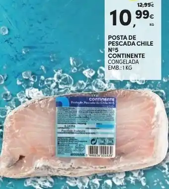 Continente Posta de Pescada Chile N°5 Continente 1kg promoção